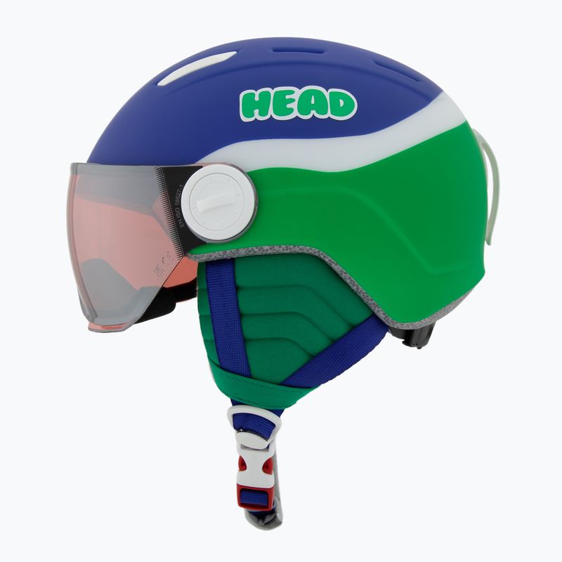 Dětská  lyžařská helma  Head Mojo Visor Jr blue/green/silver red 3