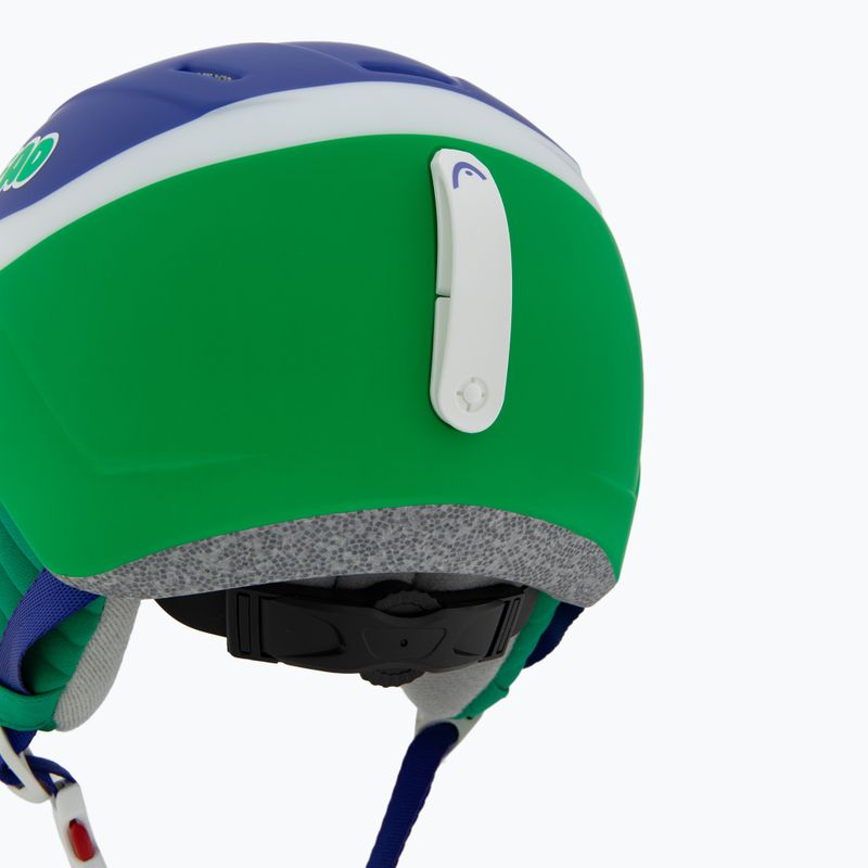 Dětská  lyžařská helma  Head Mojo Visor Jr blue/green/silver red 8