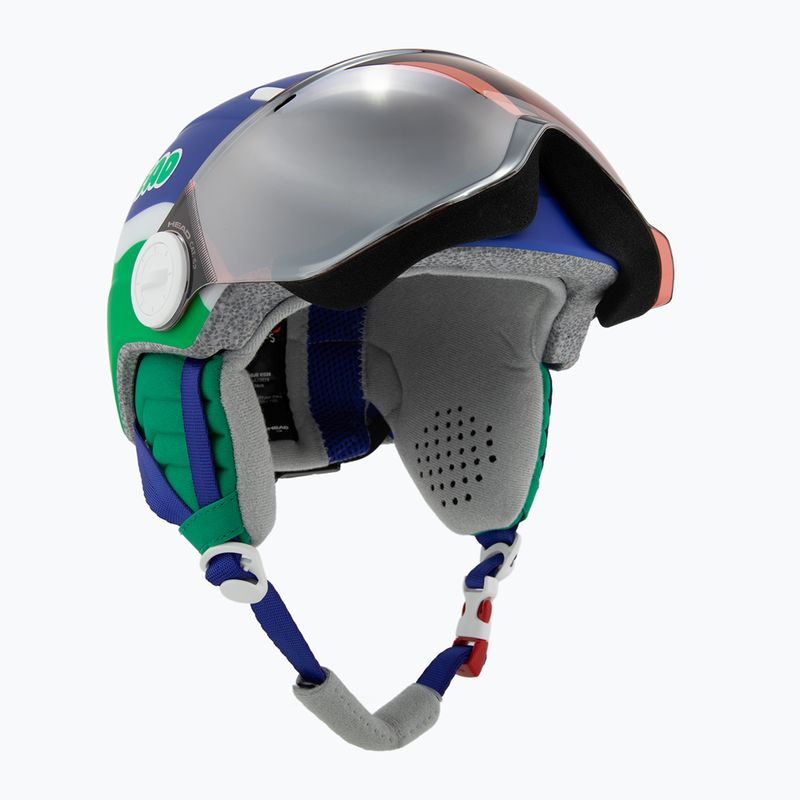 Dětská  lyžařská helma  Head Mojo Visor Jr blue/green/silver red 9