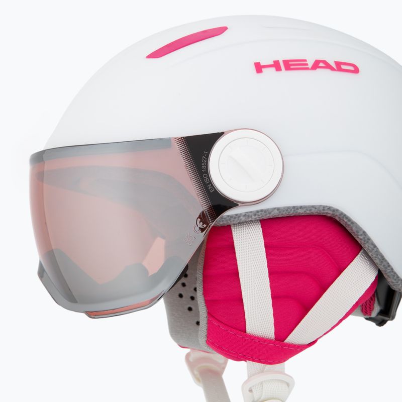 Dětská  lyžařská helma  HEAD Maja Visor white/silver red 7