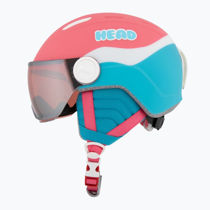 Dětská  lyžařská helma  HEAD Maja Visor pink/blue/silver red 3