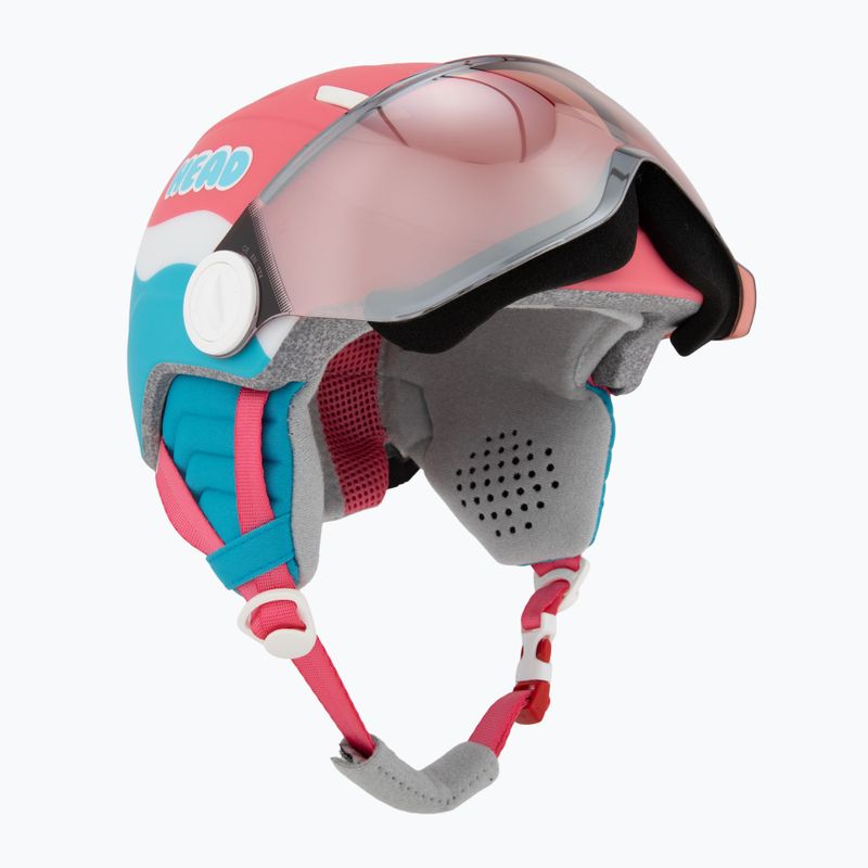 Dětská  lyžařská helma  HEAD Maja Visor pink/blue/silver red 9