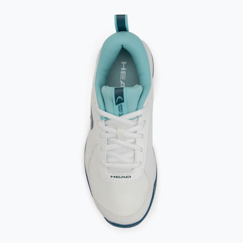Dětské tenisové boty HEAD Sprint Court 4.0 white/ turquise 5
