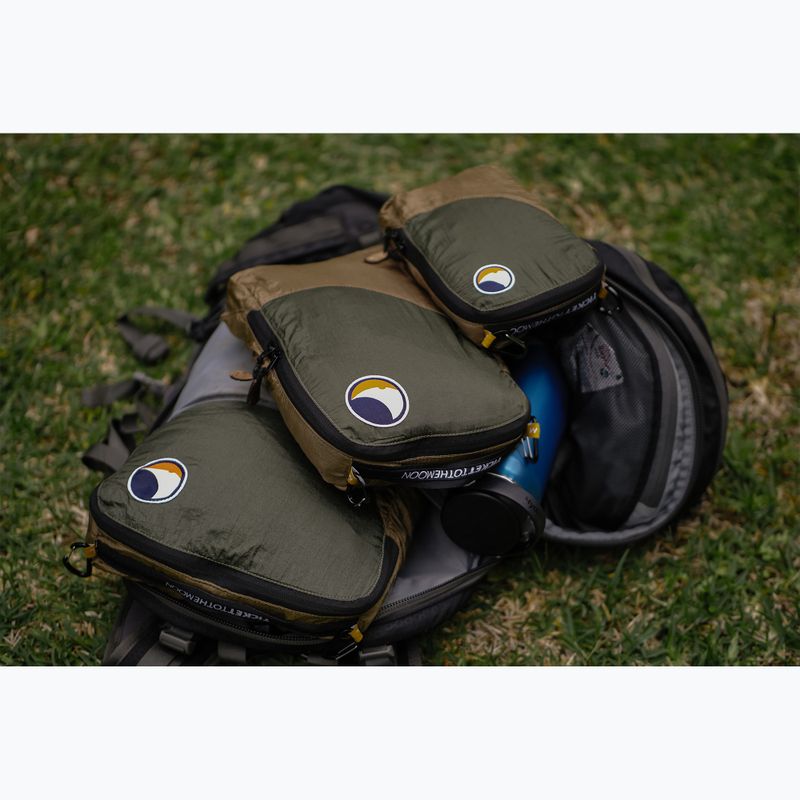 Sada organizérů Ticket To The Moon Travel Cube Set 3 szt. brown/army green 2