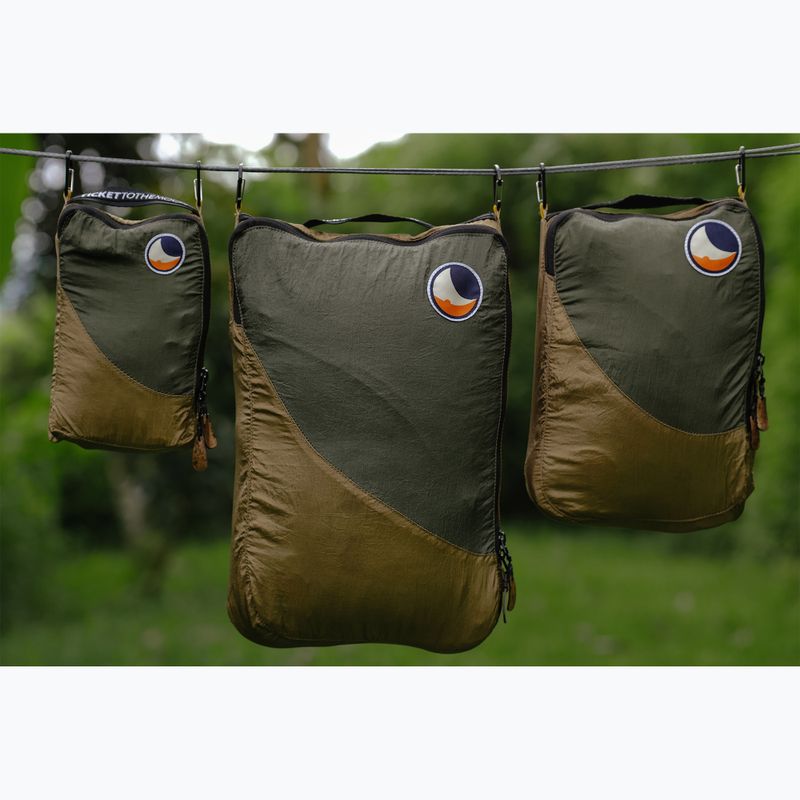 Sada organizérů Ticket To The Moon Travel Cube Set 3 szt. brown/army green 3