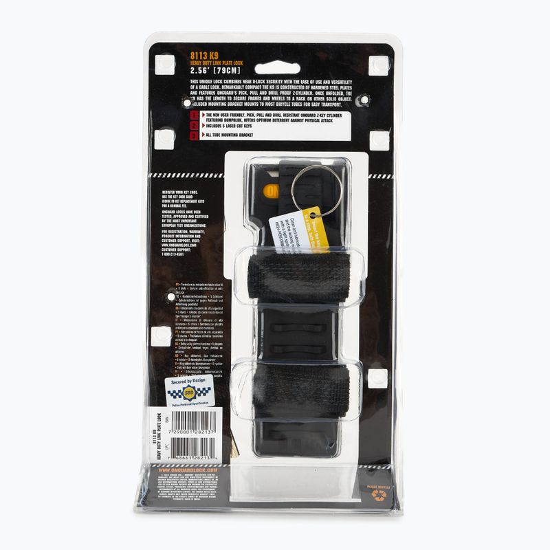 ONGUARD Heavy Duty Link Plate Lock K9 Folding 8113 5 x klíč s kódem žlutý ONG-8113 2