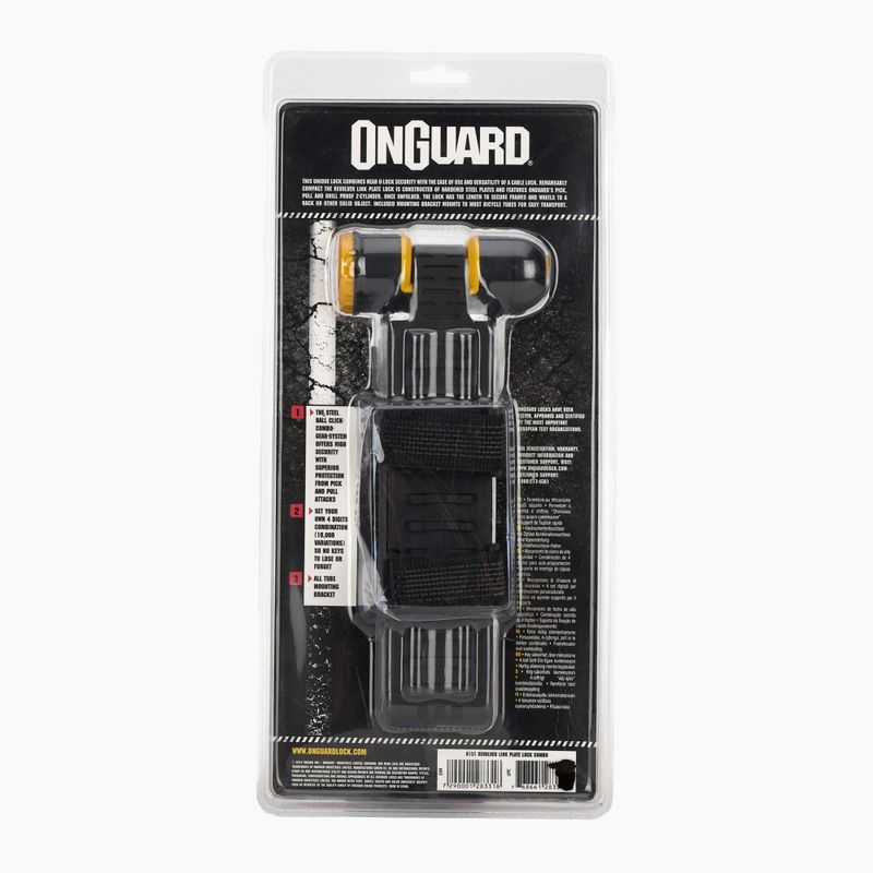 Zámek na kolo OnGuard Link Plate Lock Revolver Combo X4P 8131 2