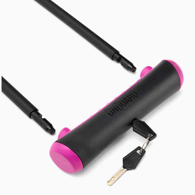 Zámek na kolo OnGuard Neon 8154PN U-Lock black/pink 3