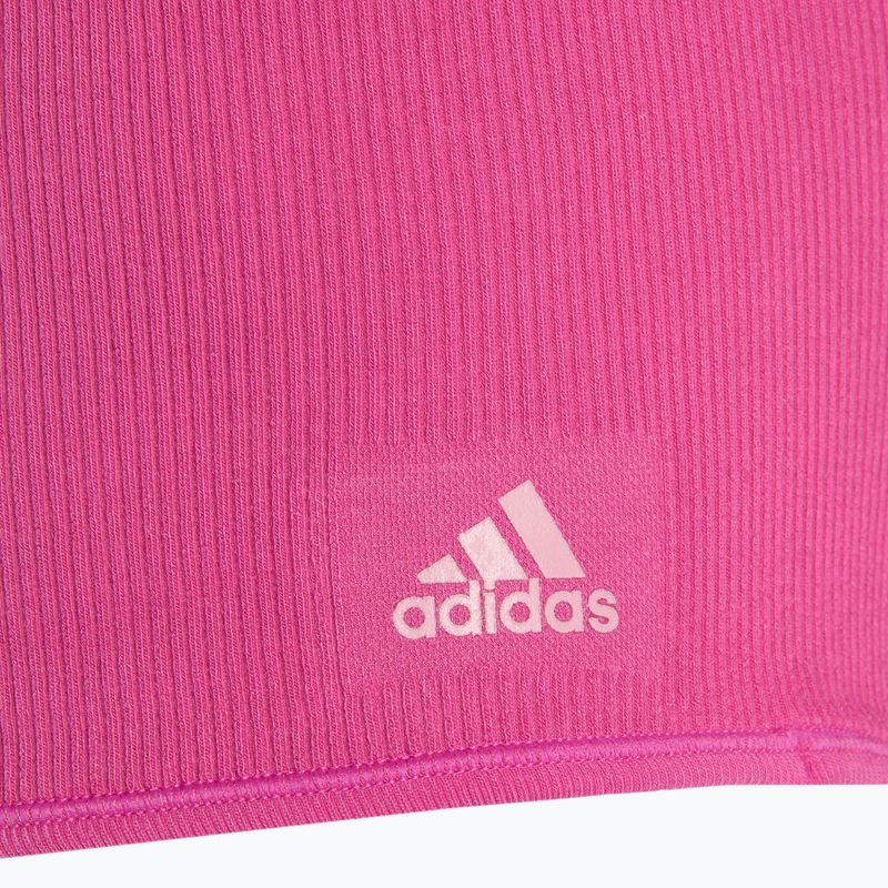 Dámský top Adidas Ribbed Active Seamless Halter Bralette 3D semi lucid fuchsia 3