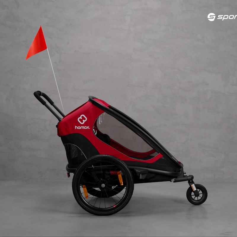 Hamax Outback Twin přívěs na kolo černo-červený 400064_HAM 10