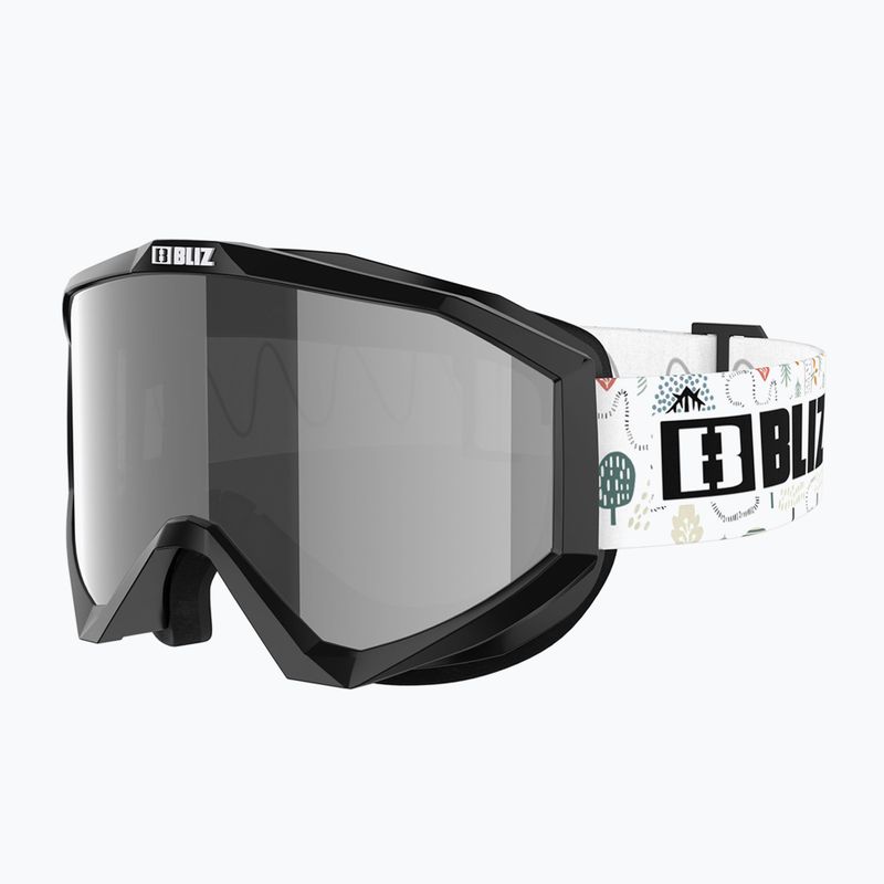 Dětské lyžařské brýle Bliz Liner Jr black white logo/brown&silver mirror 3