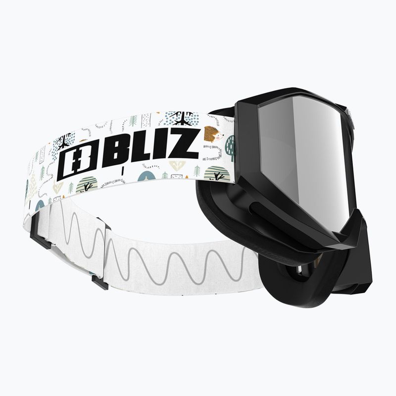 Dětské lyžařské brýle Bliz Liner Jr black white logo/brown&silver mirror 4