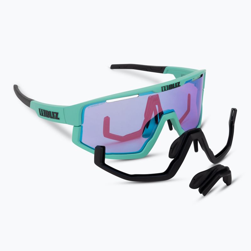 Cyklistické brýle Bliz Fusion Nano Optics Nordic Light S2 matné tyrkysové/begonia/fialově modré multi