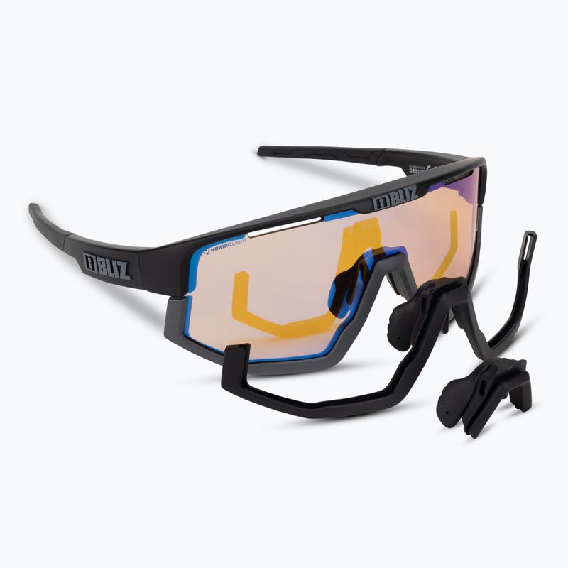 Bliz Vision Nano Optics Nordic Light S2 matná černá/světle korálová/oranžová modrá multi brýle na kolo