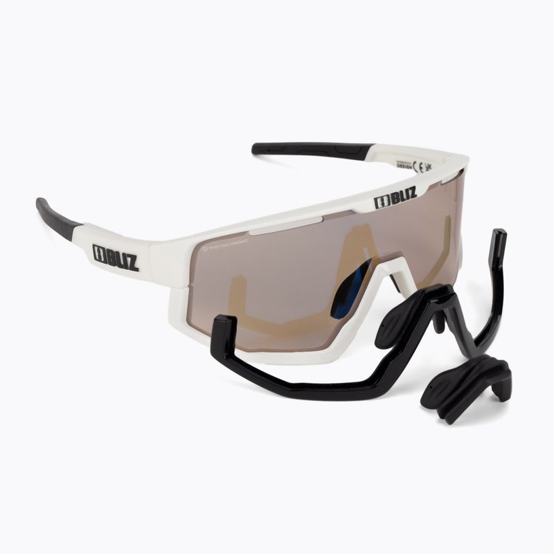 Cyklistické brýle Bliz Fusion Nano Optics Photochromic S1-S3 matt white/brown multi