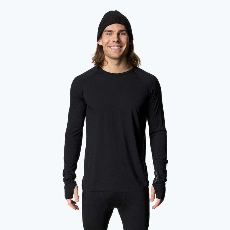 Pánské termotričko longsleeve Houdini Desoli Light Crew true black