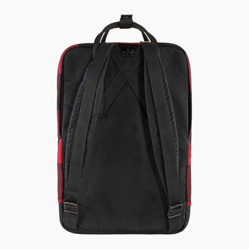 Fjällräven Kanken Re-Wool Batoh na notebook 15" červený/černý 2