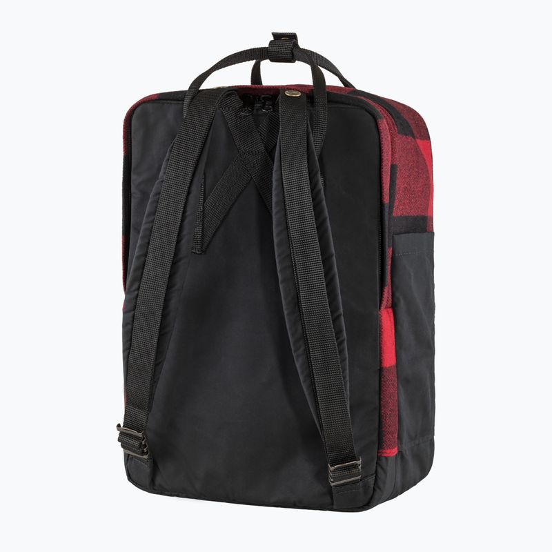 Fjällräven Kanken Re-Wool Batoh na notebook 15" červený/černý 4
