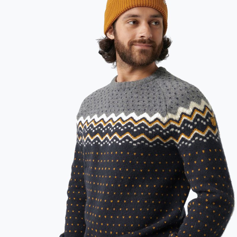 Pánský pletený svetr Fjällräven Övik Knit Sweater dark navy 4