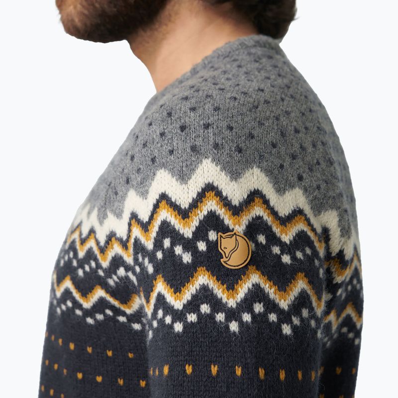 Pánský pletený svetr Fjällräven Övik Knit Sweater dark navy 7