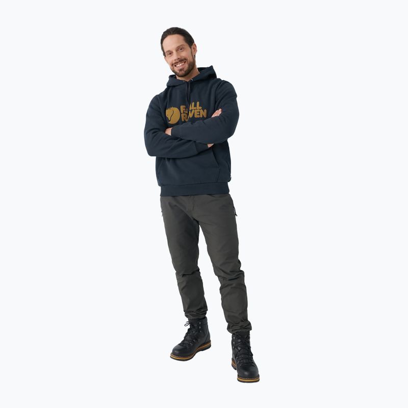 Pánská mikina s kapucí Fjällräven Logo navy blue F84144 2