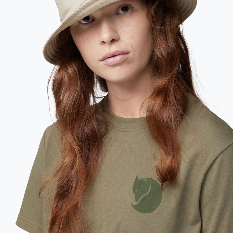 Dámské trekingové tričko Fjällräven Fox Boxy Logo green F87153 2