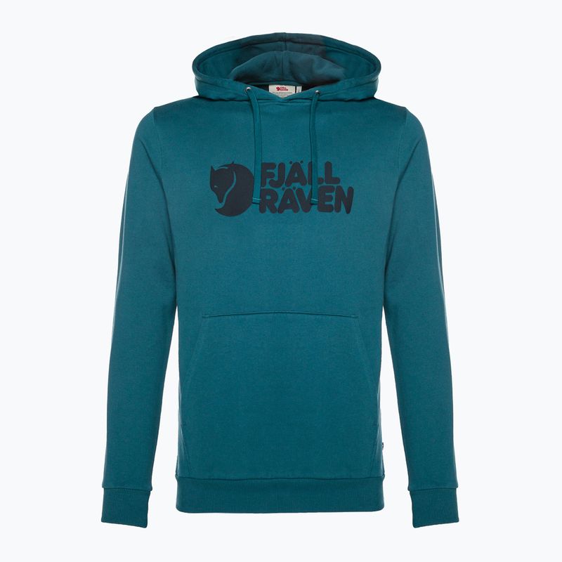 Pánská trekingová mikina Fjällräven Logo Hoodie deep sea