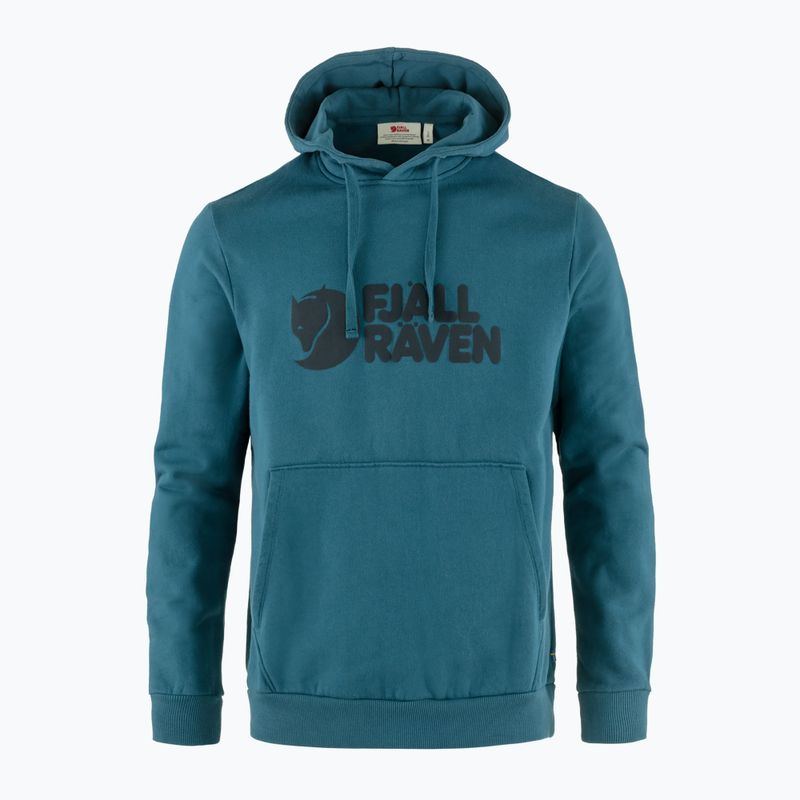 Pánská trekingová mikina Fjällräven Logo Hoodie deep sea 4