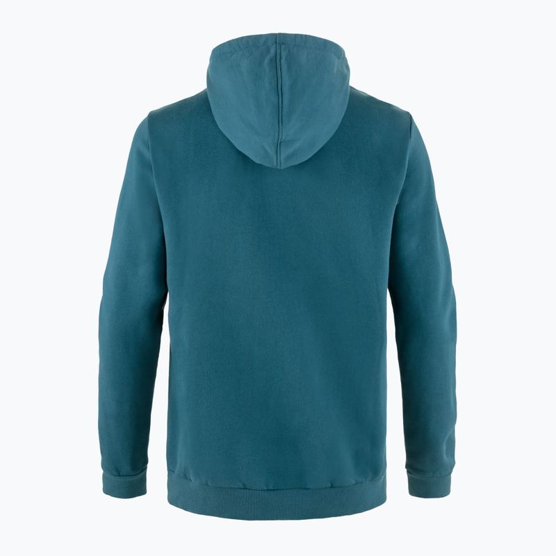 Pánská trekingová mikina Fjällräven Logo Hoodie deep sea 5
