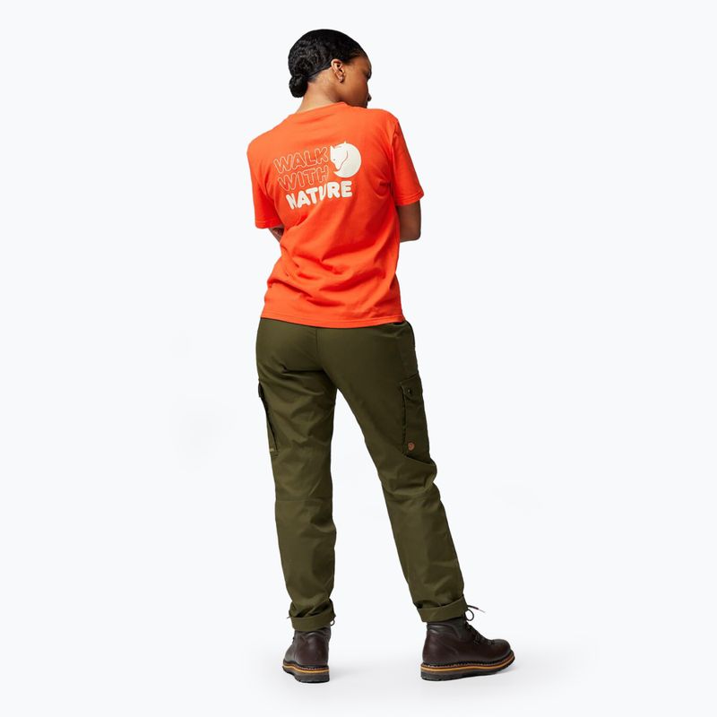 Dámské tričko Fjällräven Walk With Nature flame orange 4