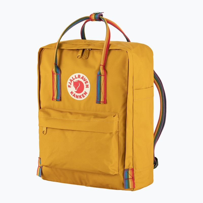 Batoh městský Fjällräven Kanken Rainbow 16 l ochre/rainbow pattern 2