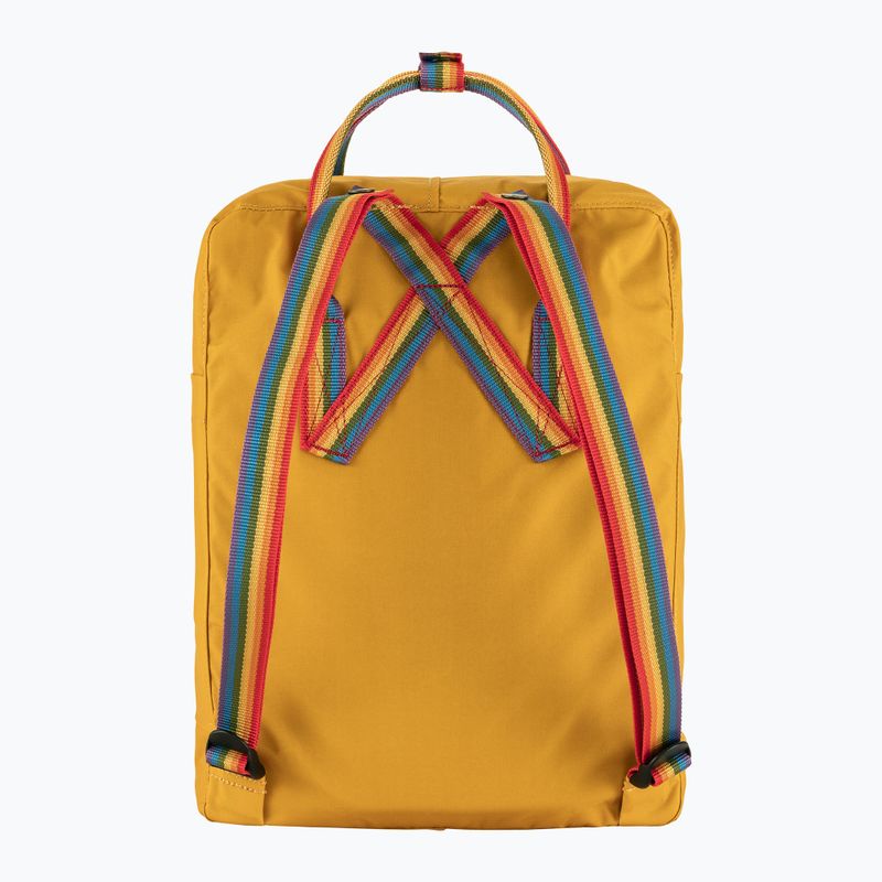 Batoh městský Fjällräven Kanken Rainbow 16 l ochre/rainbow pattern 3