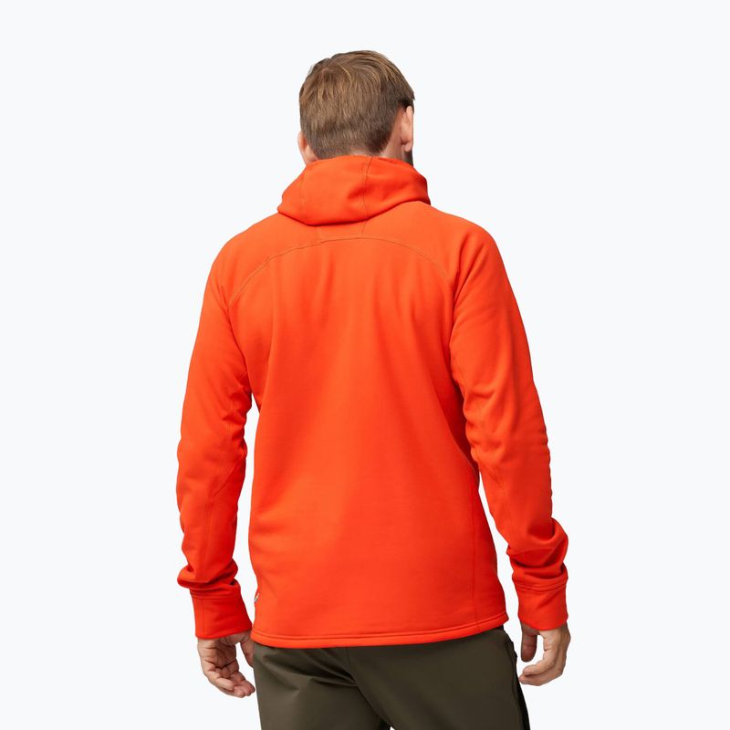 Pánská trekingová mikina  Fjällräven Expedition Fleece Hoodie flame orange 2