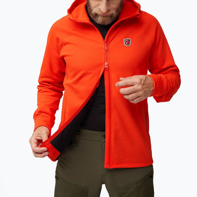 Pánská trekingová mikina  Fjällräven Expedition Fleece Hoodie flame orange 5