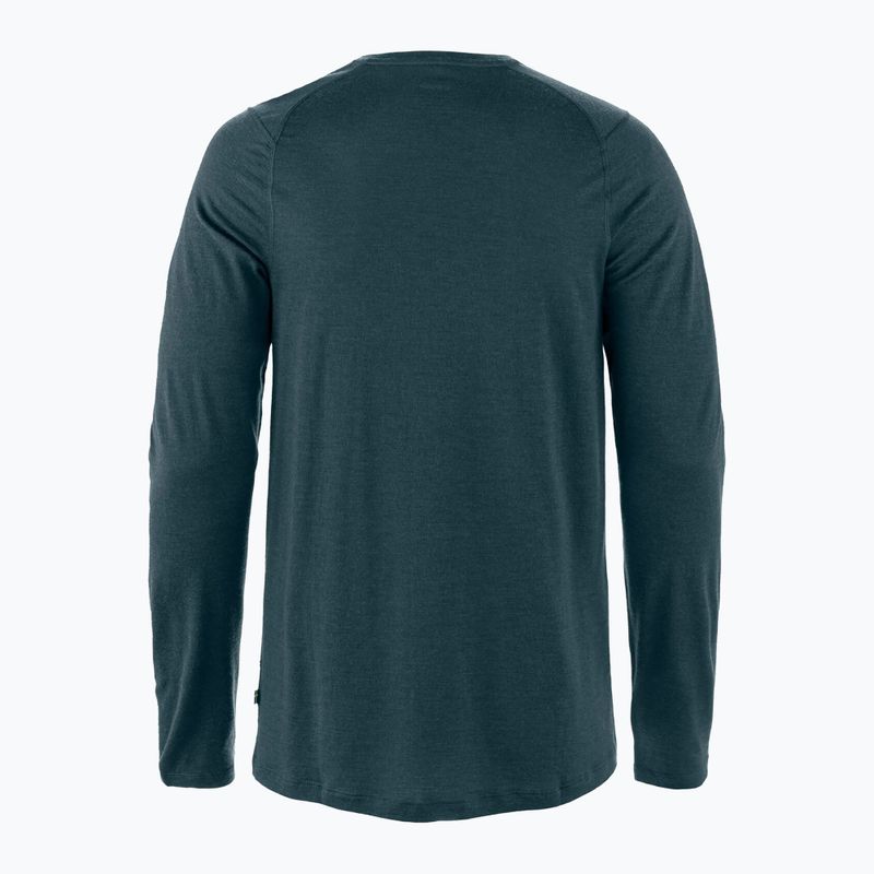 Pánské trekkingové triko Longsleeve Fjällräven Bergtagen Merino mountain blue 2