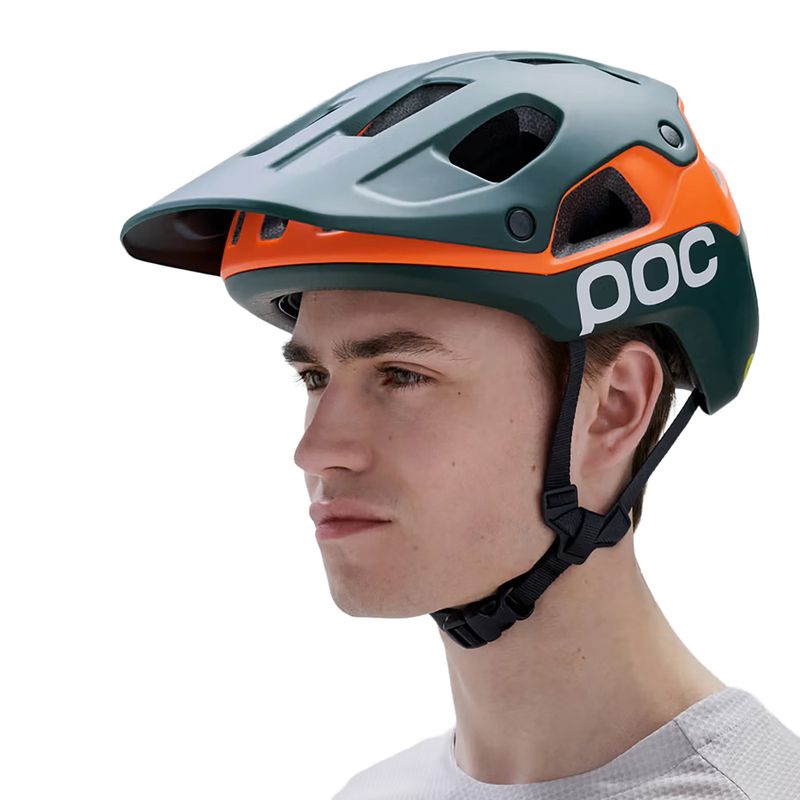 Cyklistická helma POC Cularis Pure pargasite green matt/fluorescent orange matt 2