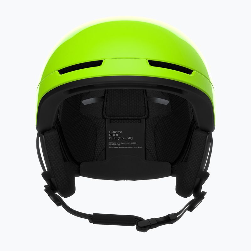 Dětská lyžařská helma POC Pocito Obex MIPS Jr fluorescent yellow/green 3