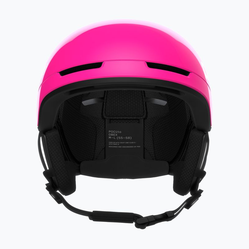 Dětská lyžařská helma POC Pocito Obex MIPS Jr fluorescent pink 3