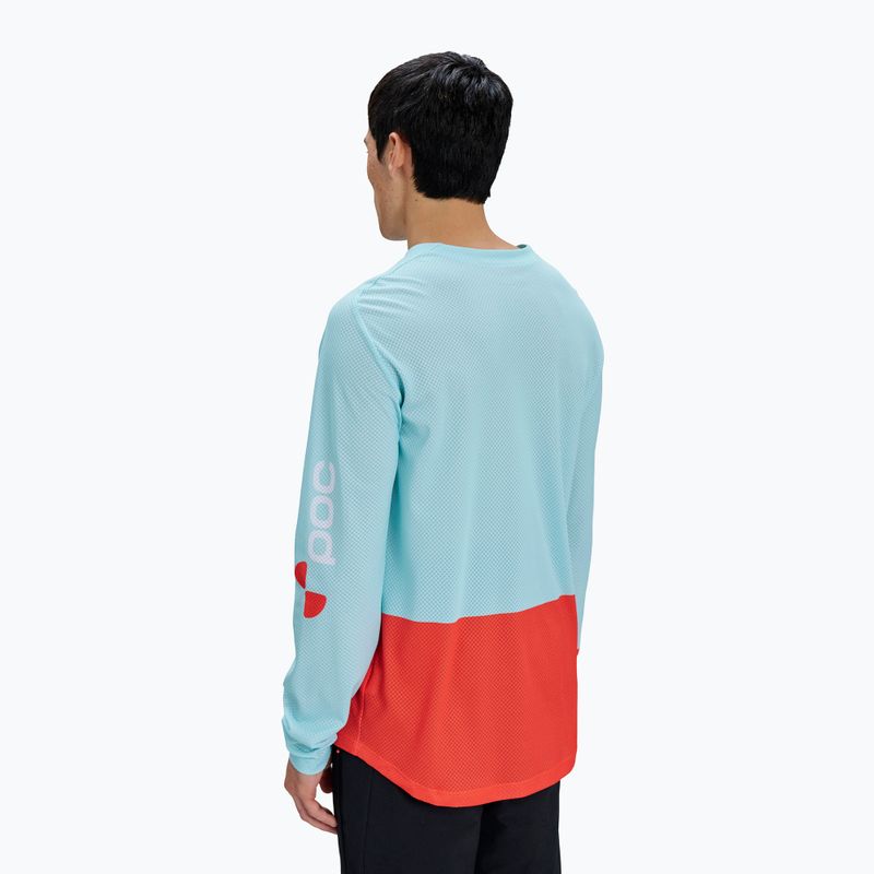 Pánské cyklistické tričko Longsleeve POC Motion Air Jersey lazurite blue/carnelian orange 2