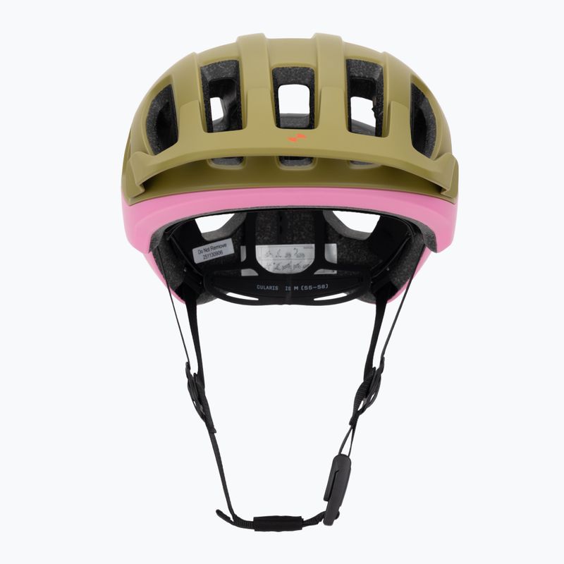 Cyklistická helma POC Cularis olivine green matt/thulite pink matt 2