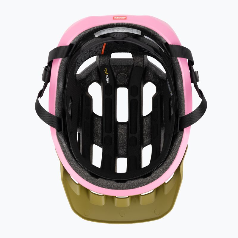 Cyklistická helma POC Cularis olivine green matt/thulite pink matt 5