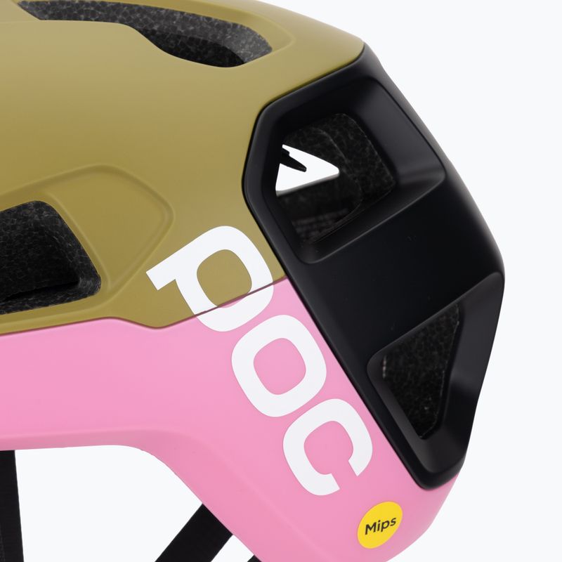 Cyklistická helma POC Cularis olivine green matt/thulite pink matt 7