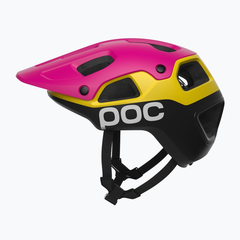 Cyklistická helma POC Cularis Pure rhos red matt/citrine yellow matt 2
