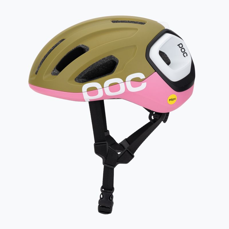 Cyklistická helma POC Amidal olivine green matt/thulite pink matt 3