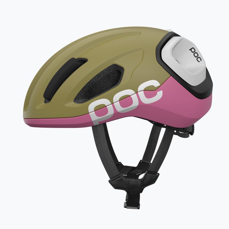 Cyklistická helma POC Amidal olivine green matt/thulite pink matt 2