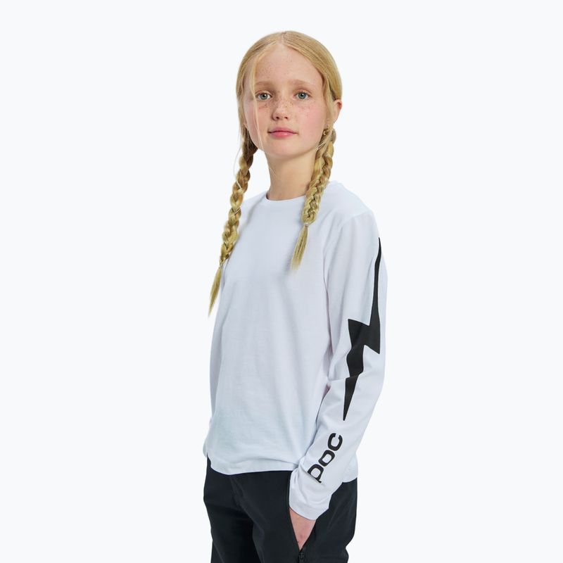 Dětské tričko Longsleeve POC Tee Jr blixten white 4