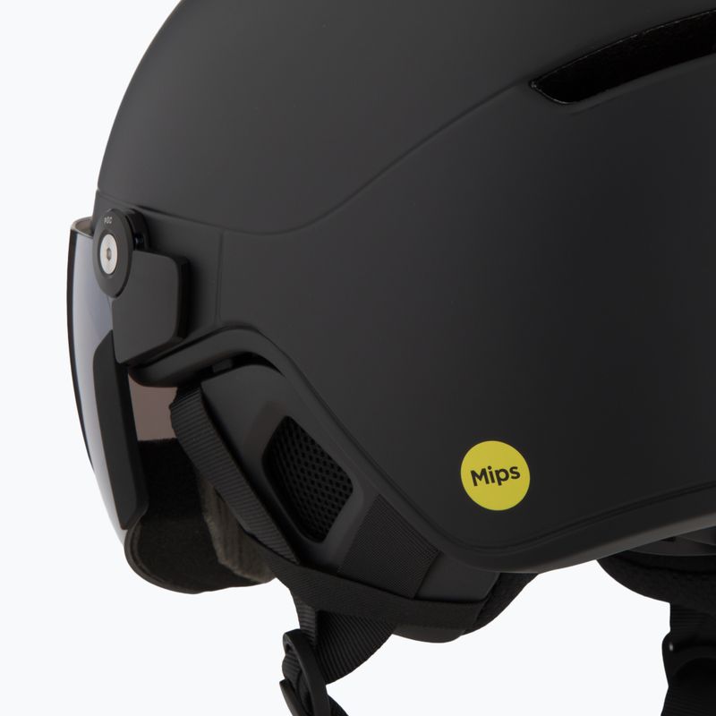 Lyžařská helma POC Obex Visor uranium black matt/clarity u/partly sunny/silver 7