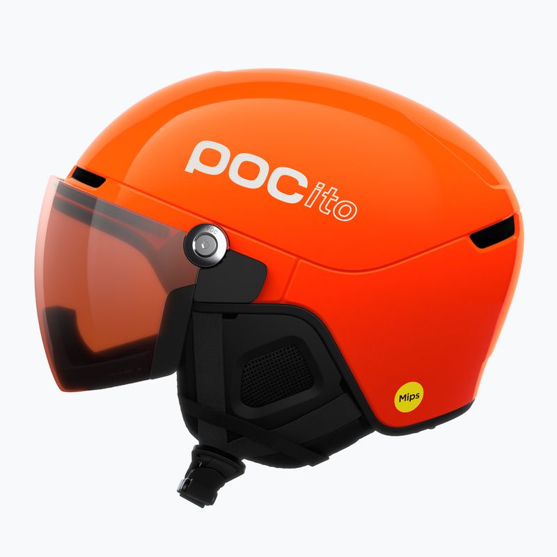 Dětská lyžařská helma POC POCito Obex Visor S2 Jr fluorescent orange 2