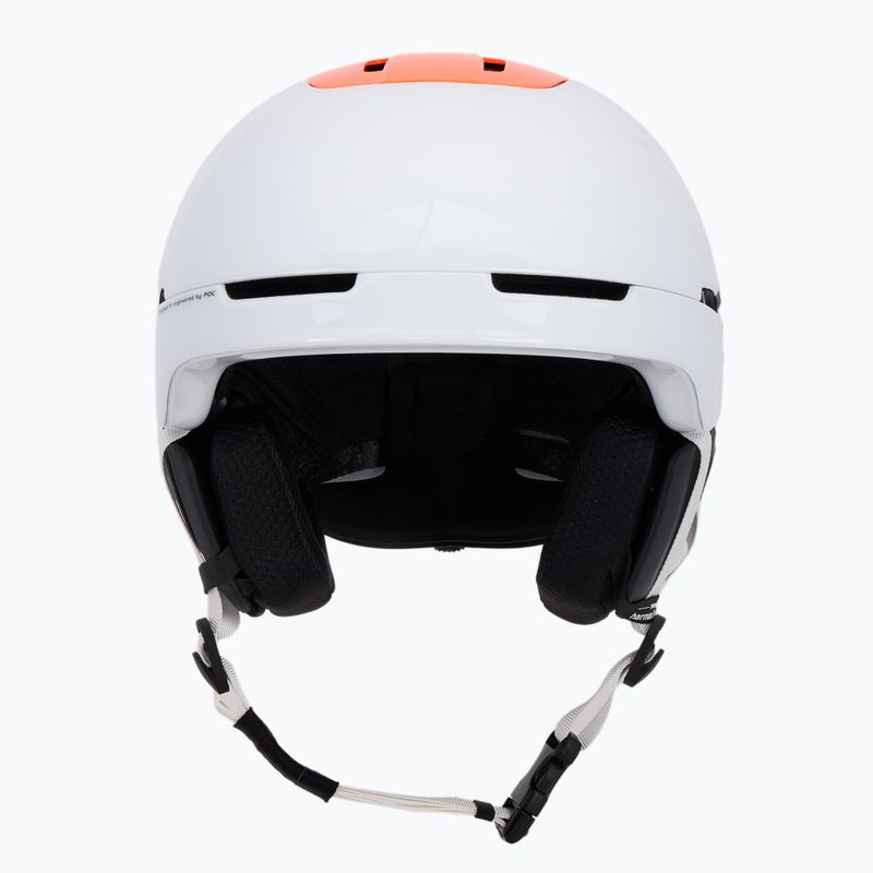 Lyžařská helma POC Obex Connect hydrogen white/fluorescent orange avip 2