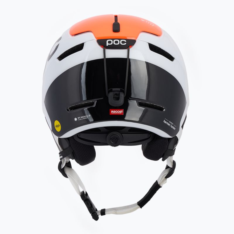 Lyžařská helma POC Obex Connect hydrogen white/fluorescent orange avip 3